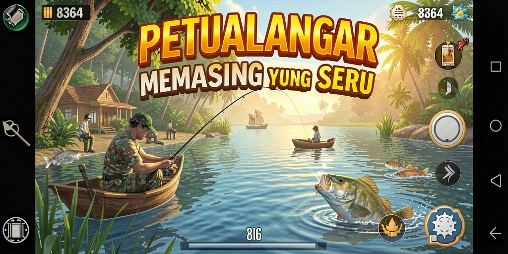 Gameplay memancing yang mendebarkan di 8364.
