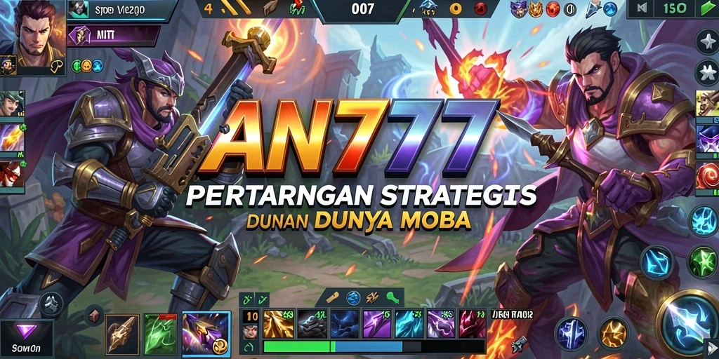 Screenshot gameplay AN777 menampilkan pertarungan epik antara tim.