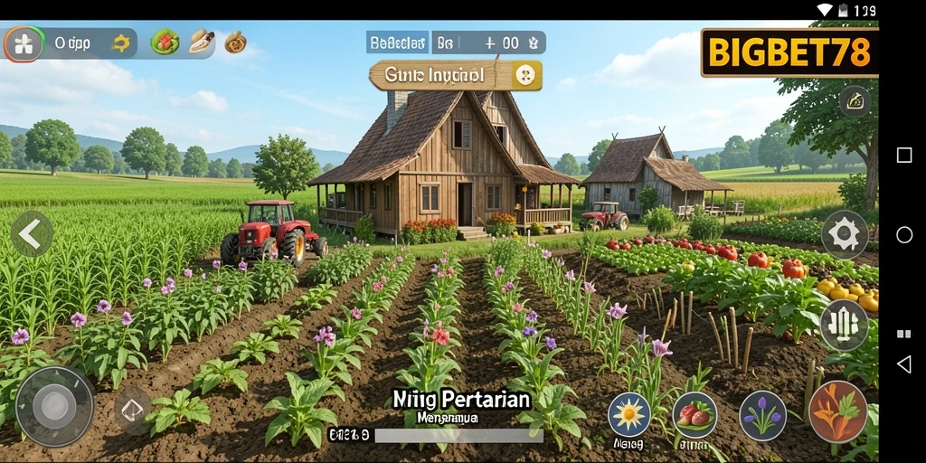 Gameplay menarik dalam BIGBET78 yang menunjukkan aktivitas bertani.