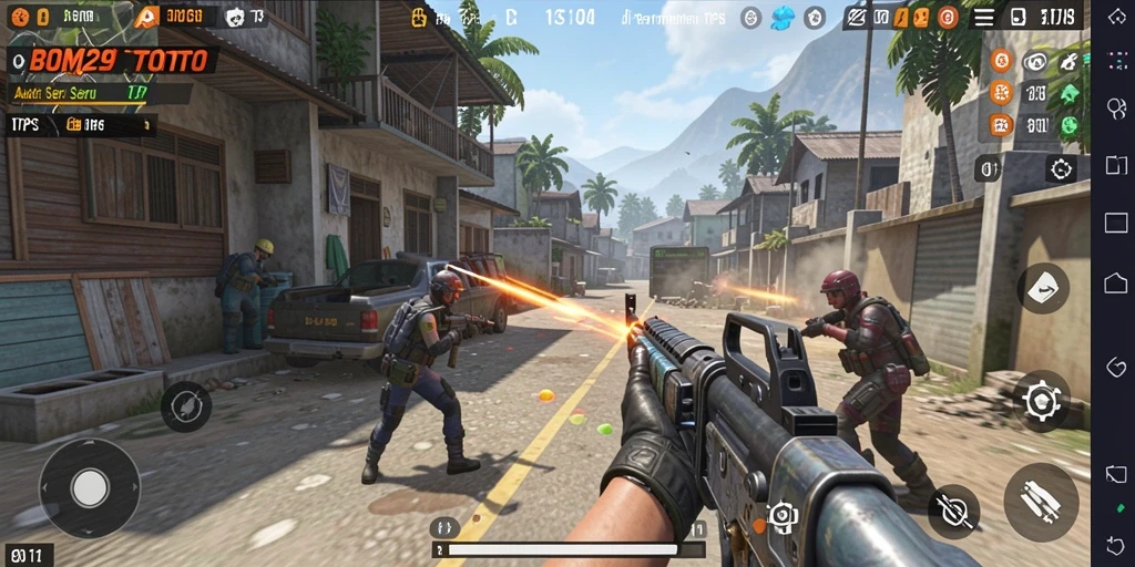 Screenshot utama menunjukkan aksi intens gameplay BOM29TOTO.