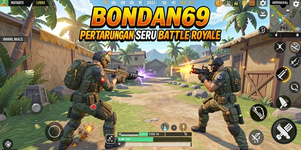 Tampilan mendebarkan saat bertarung dalam BONDAN69 di arena Battle Royale.