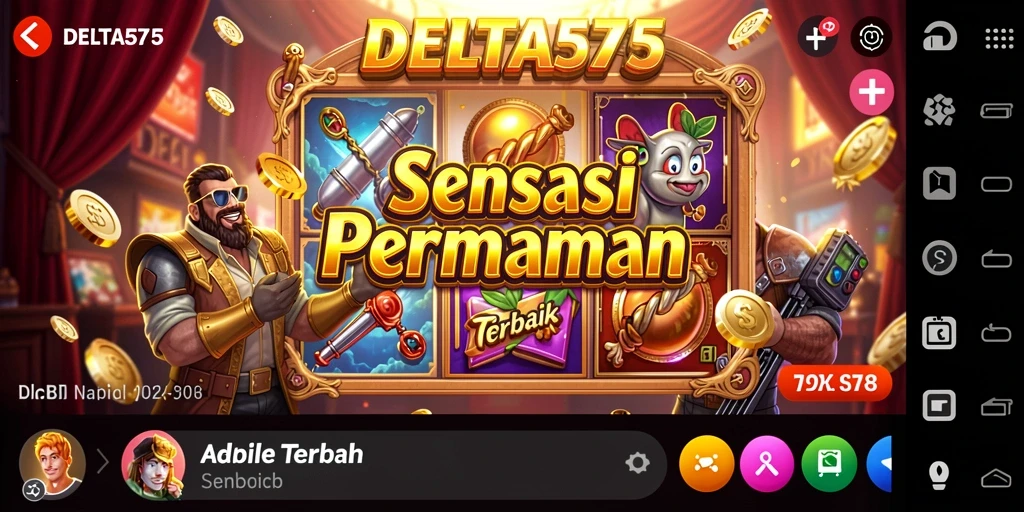 Tampilan gameplay menarik dari DELTA575 yang mengasyikkan dan penuh warna.