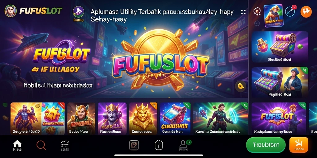 Tampilan utama FUFUSLOT dengan semua fitur Utility yang tersedia.