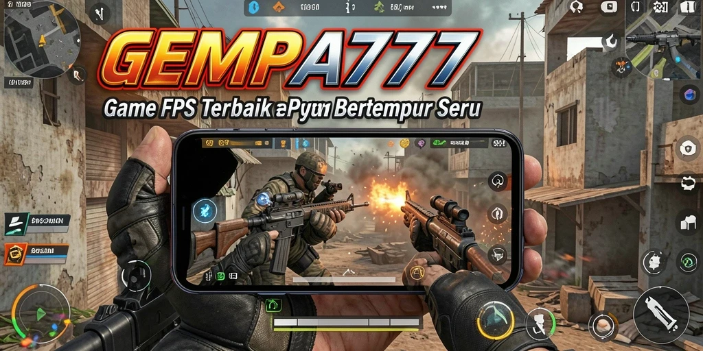 Screenshot gameplay menunjukkan aksi seru pertempuran FPS.
