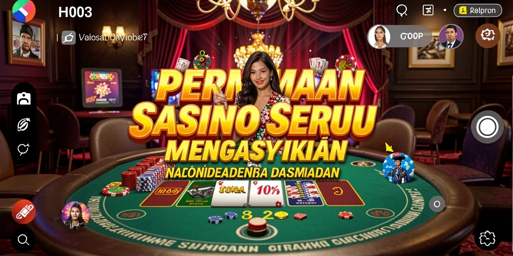 Screenshot gameplay H03 dengan tampilan kasino yang menakjubkan.