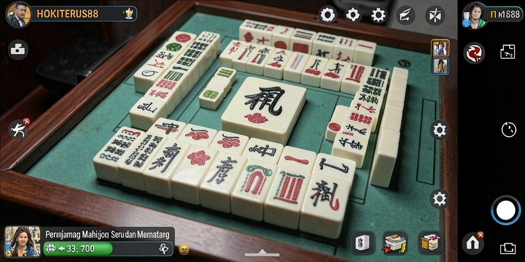 Tangkapan layar utama HOKITERUS88 menampilkan gameplay Mahjong yang menarik.
