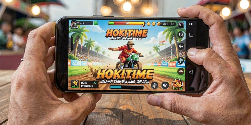 Gameplay HOKITIME yang mendebarkan dan menarik di trek balap.