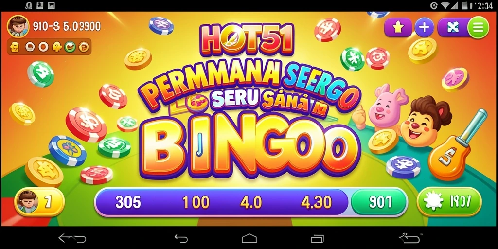 Tampilan gameplay HOT51 yang seru dan menegangkan saat bermain Bingo.