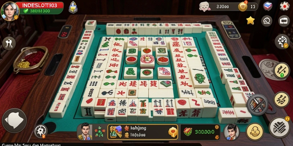 Tampilan gameplay INDESLOT303 yang menarik saat bermain Mahjong.