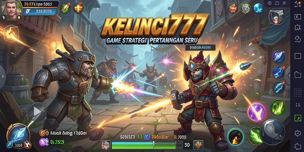 Screenshot gameplay KELINCI777 menampilkan aksi pertarungan seru.