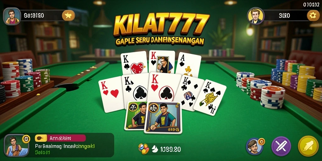 Tangkapan layar KILAT777 menampilkan permainan Gaple yang penuh warna dan interaktif.