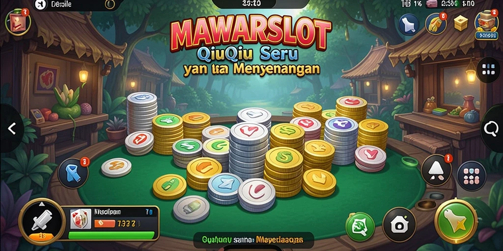 Tampilan gameplay seru dalam MAWARSLOT dengan suasana QiuQiu.
