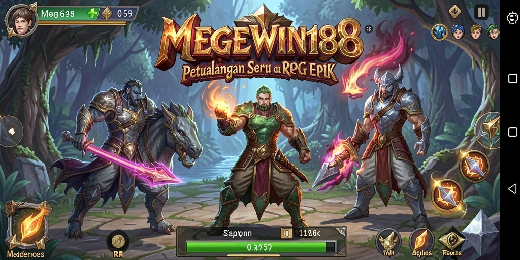 Tampilan menarik gameplay MEGEWIN188 dalam dunia RPG.