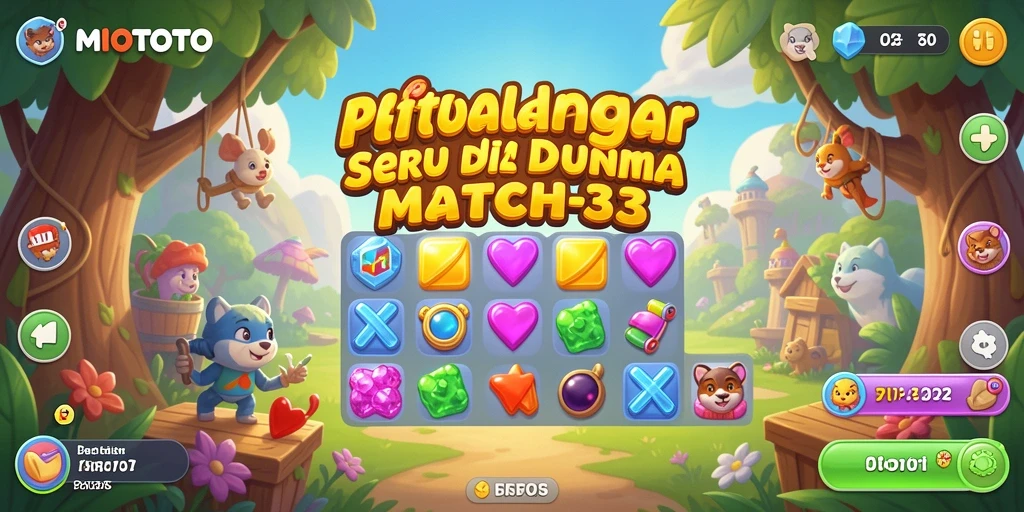 Screenshot utama MIOTOTO menampilkan gameplay seru Match-3.