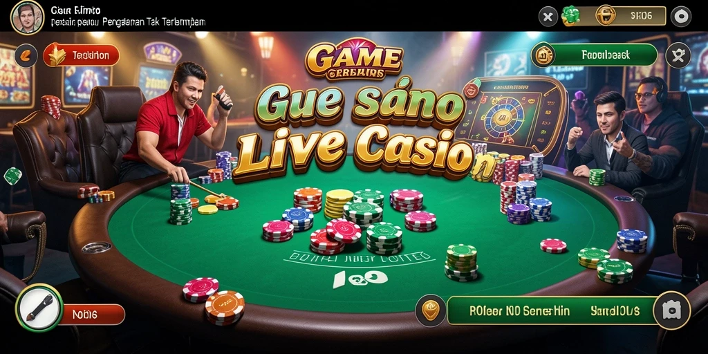 Tampilan utama gameplay N06 dengan dealer langsung dan suasana kasino yang menakjubkan.