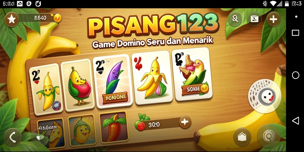 Screenshot PISANG123 menunjukkan gameplay seru dan interaktif dari permainan Domino.
