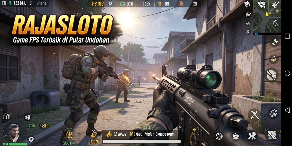 Screenshot gameplay RAJASLOTO yang menunjukkan aksi mendebarkan FPS.