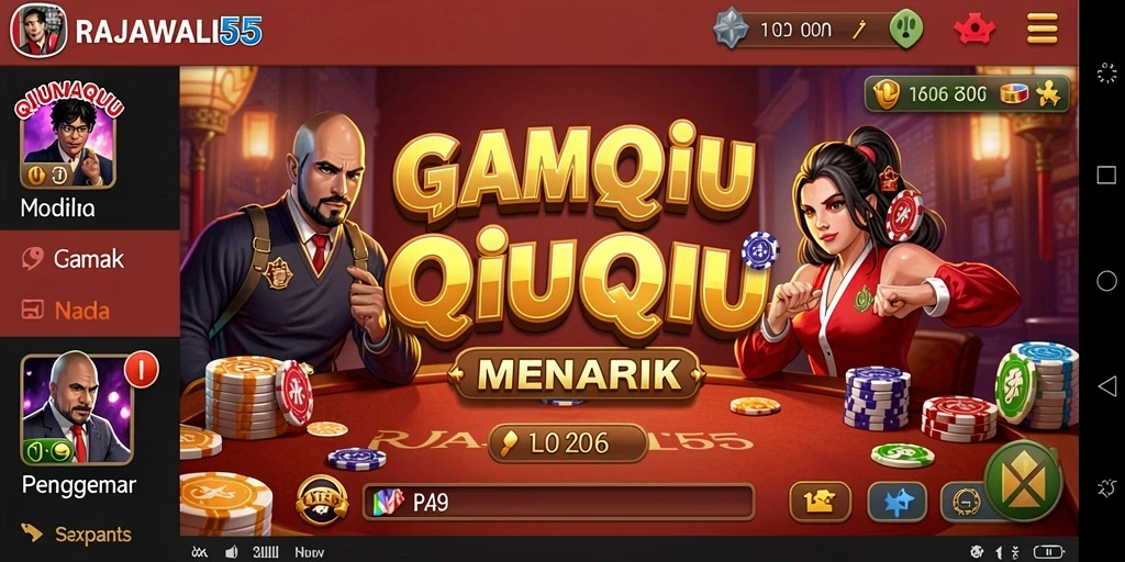 Tampilan gameplay QiuQiu yang menarik di RAJAWALI55.