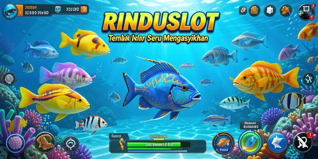 Tampilan gameplay Tembak Ikan yang seru di RINDUSLOT.