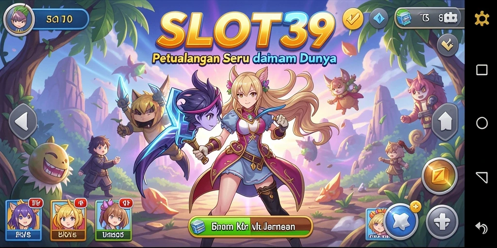 Tangkapan layar SLOT39 menampilkan karakter anime yang menarik dan gameplay yang mendebarkan.