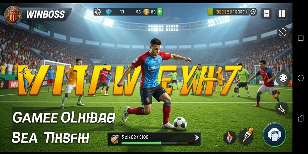 Tampilan gameplay WINBOSS yang penuh aksi dalam pertandingan olahraga.