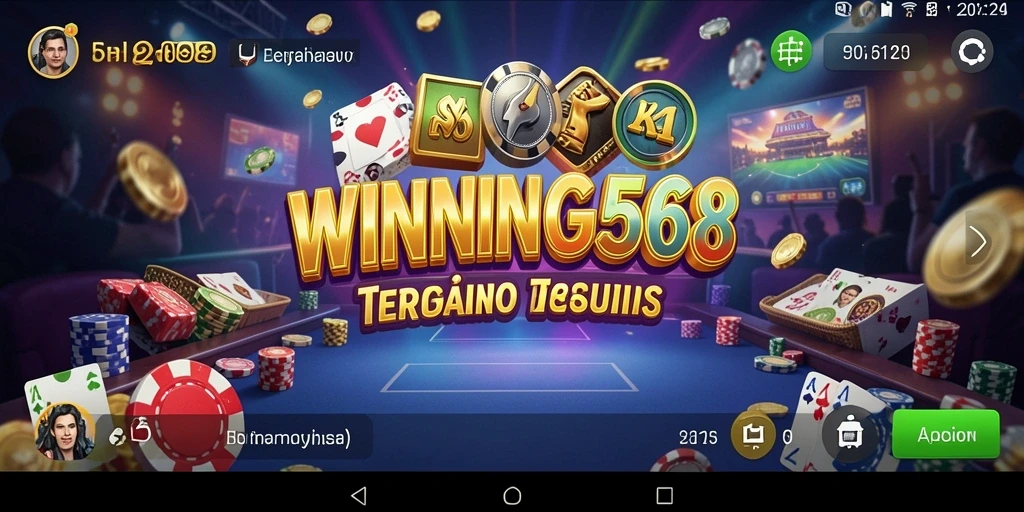 Screenshot WINNING568 menampilkan momen mendebarkan dalam permainan Kasino.
